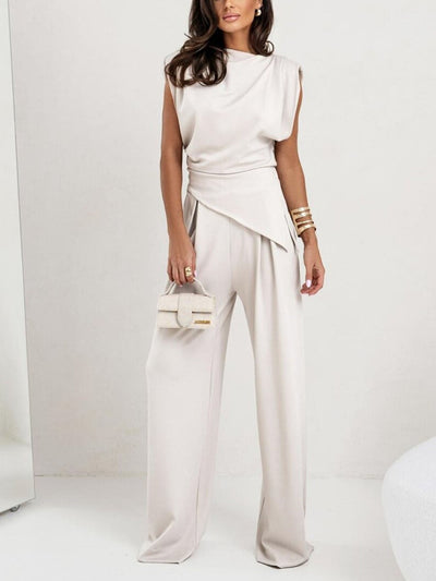 Mila/ Irregular Sleeveless Two-Piece Set