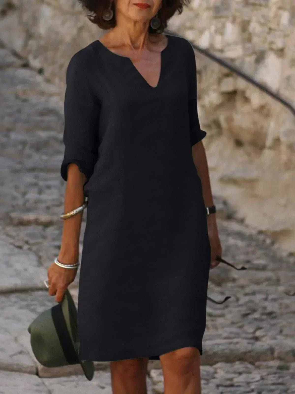 Celeste™ | Elegant V-Neck Dress